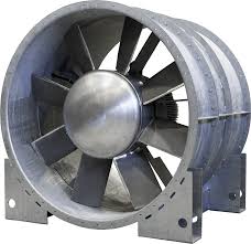 Reversible mining tunnel axial fan